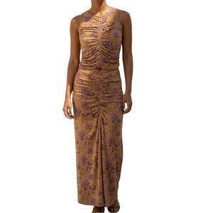 House of Harlow 1960 2pc Maxi Floral Print Stretchy Skirt Set(Size Small)